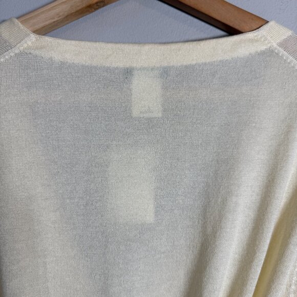 J. Crew Wrap Cardigan Sweater Women's Large Butter Yellow Preppy Minimalist NWT - Picture 11 of 13